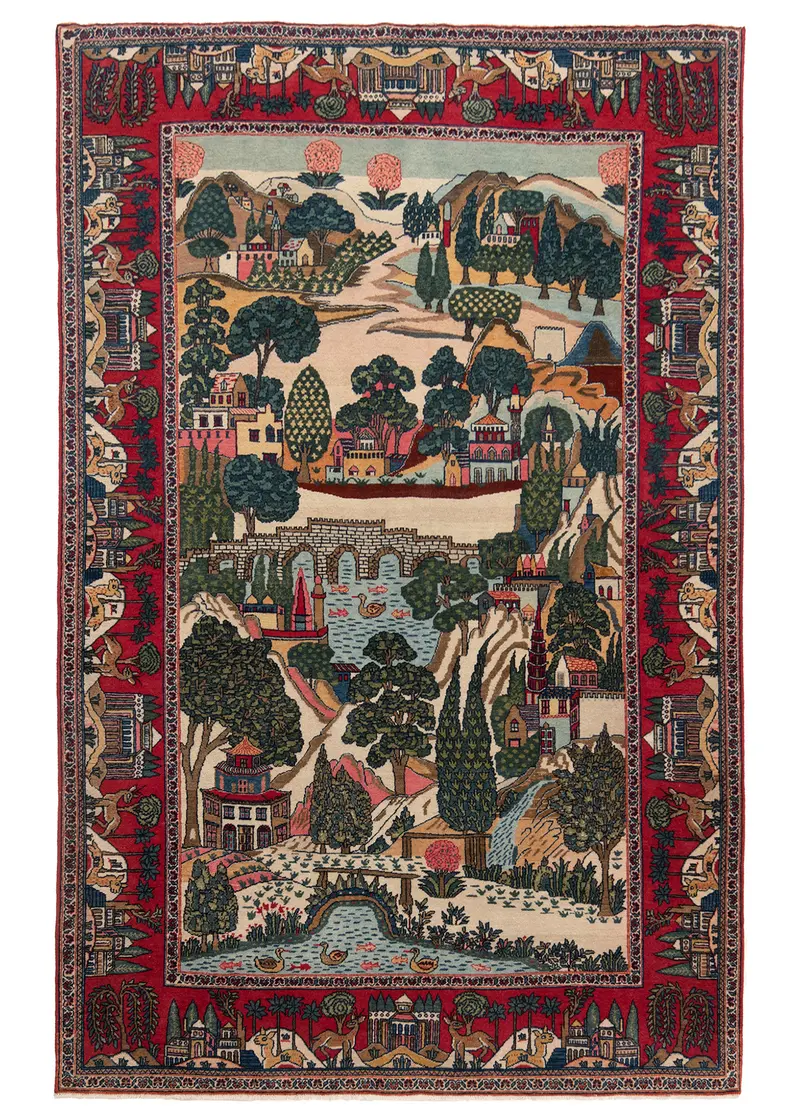 Alfombra persa Kashan | 206 x 133 cm