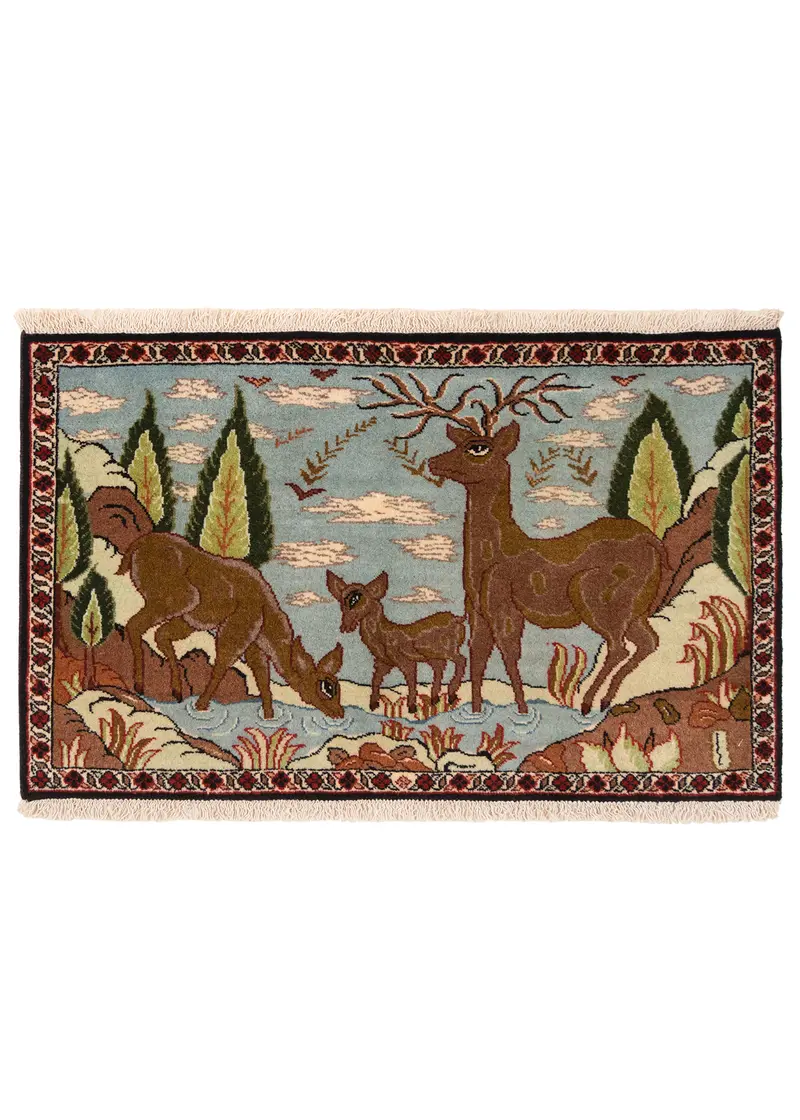Alfombra persa Kashan | 50 x 85 cm