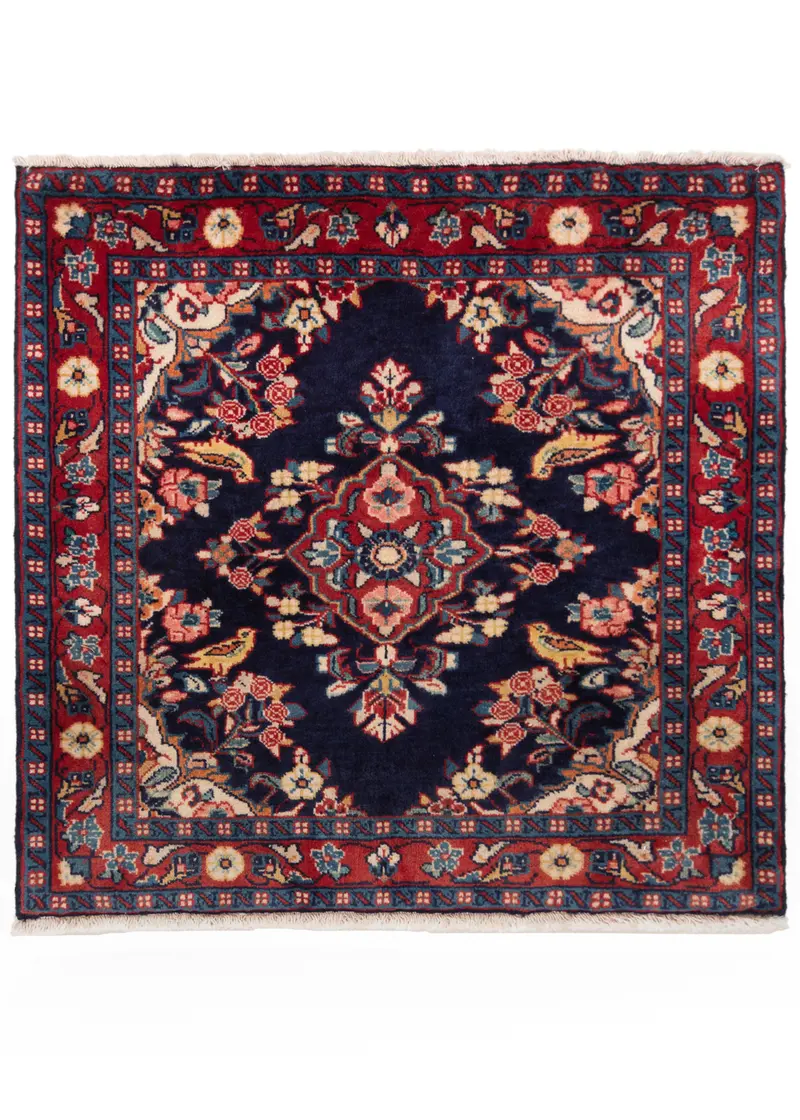 Alfombra persa Kashan | 70 x 70 cm