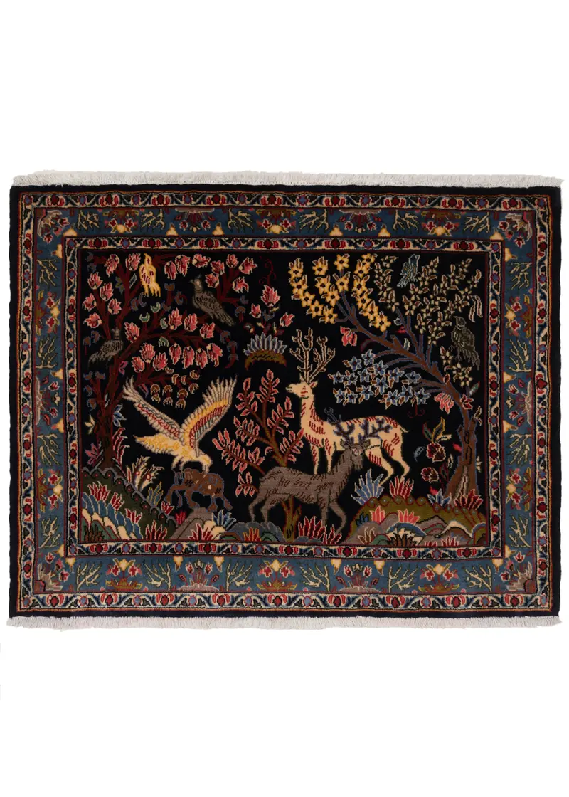 Alfombra persa Kashan | 75 x 97 cm