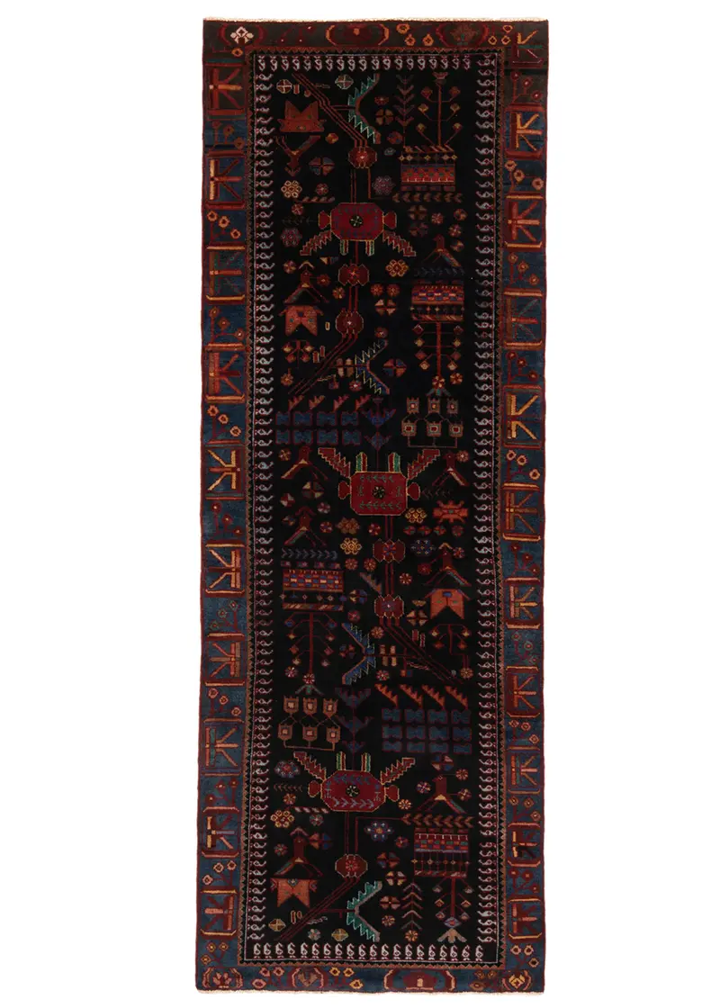 Alfombra persa Nahavand | 277 x 94 cm