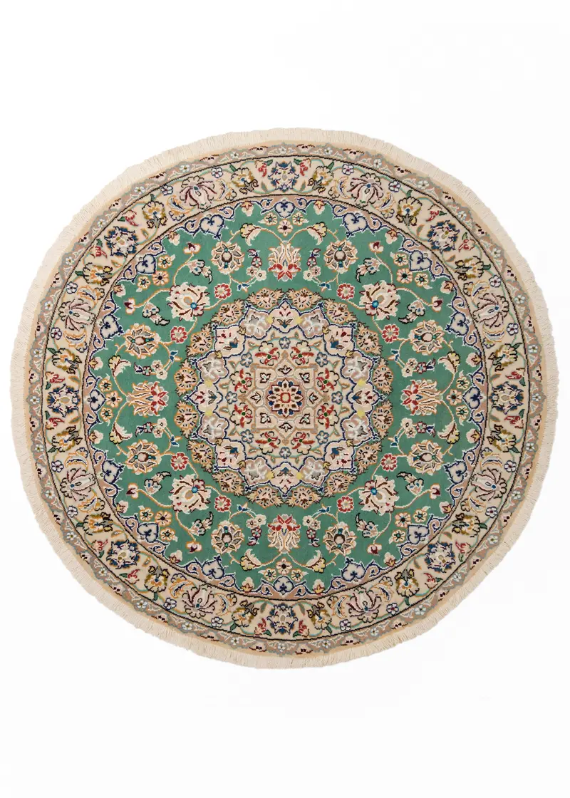 Alfombra persa Nain 9La | 123 x 123 cm