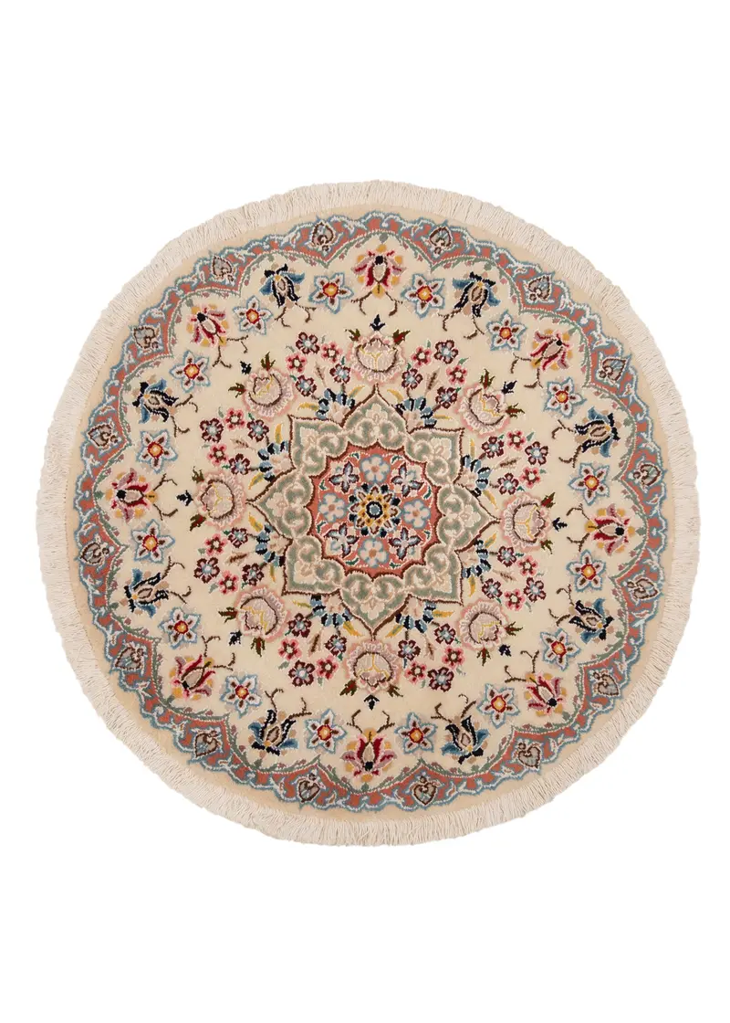Alfombra persa Nain 9La | 75 x 75 cm