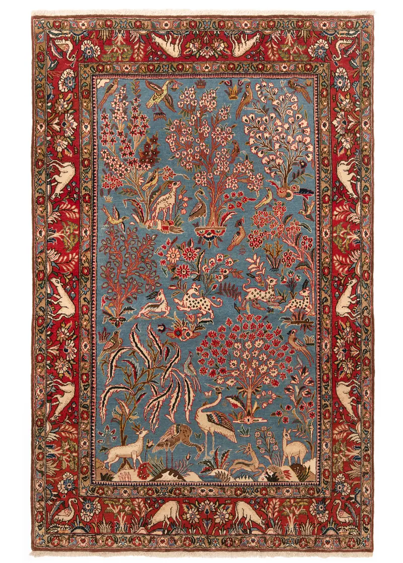 Alfombra persa Qom | 210 x 135 cm
