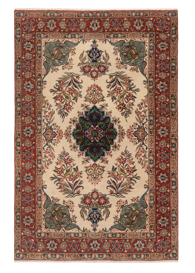Alfombra persa Qom | 210 x 139 cm
