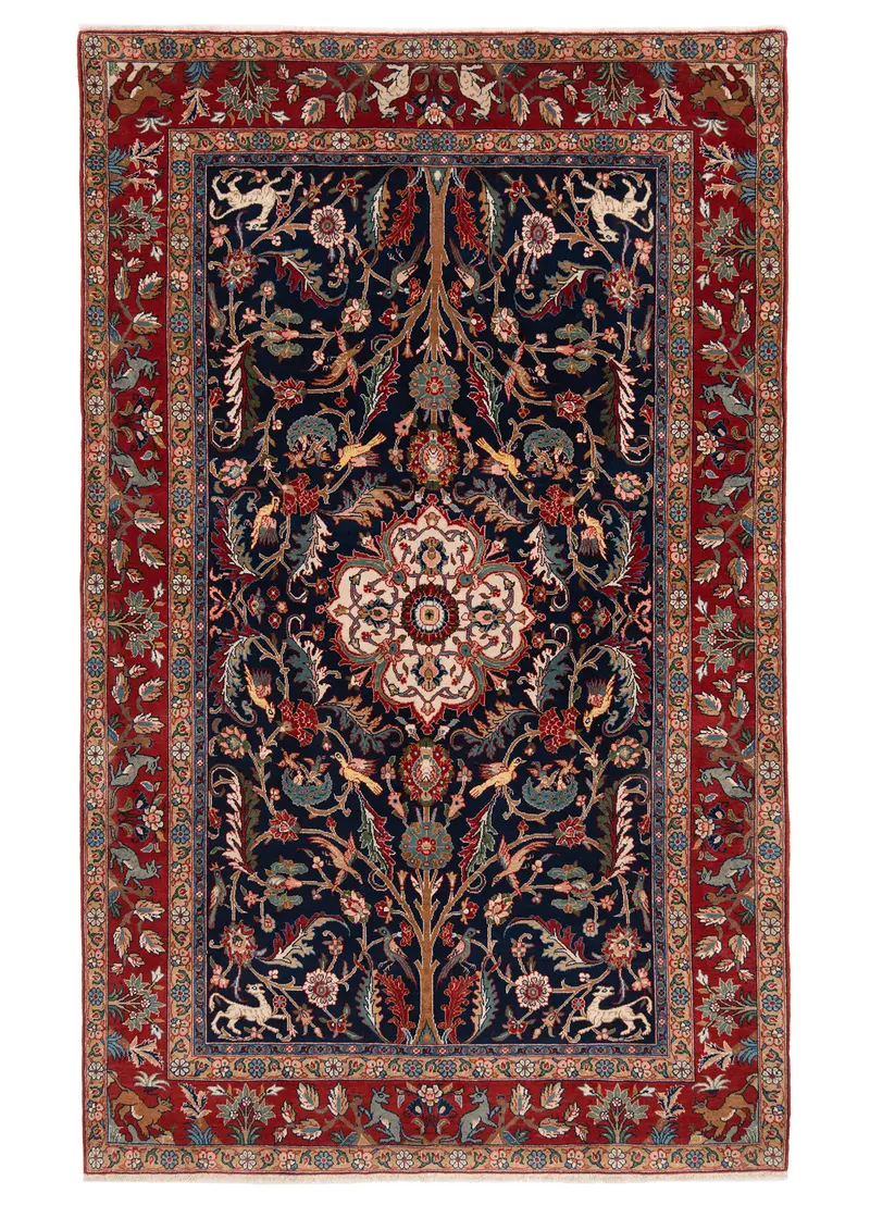 Alfombra persa Qom | 220 x 137 cm