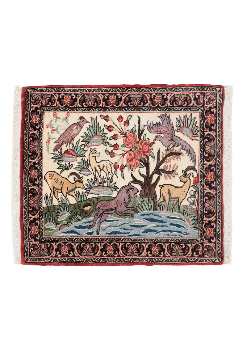Alfombra persa Sarough | 74 x 66 cm