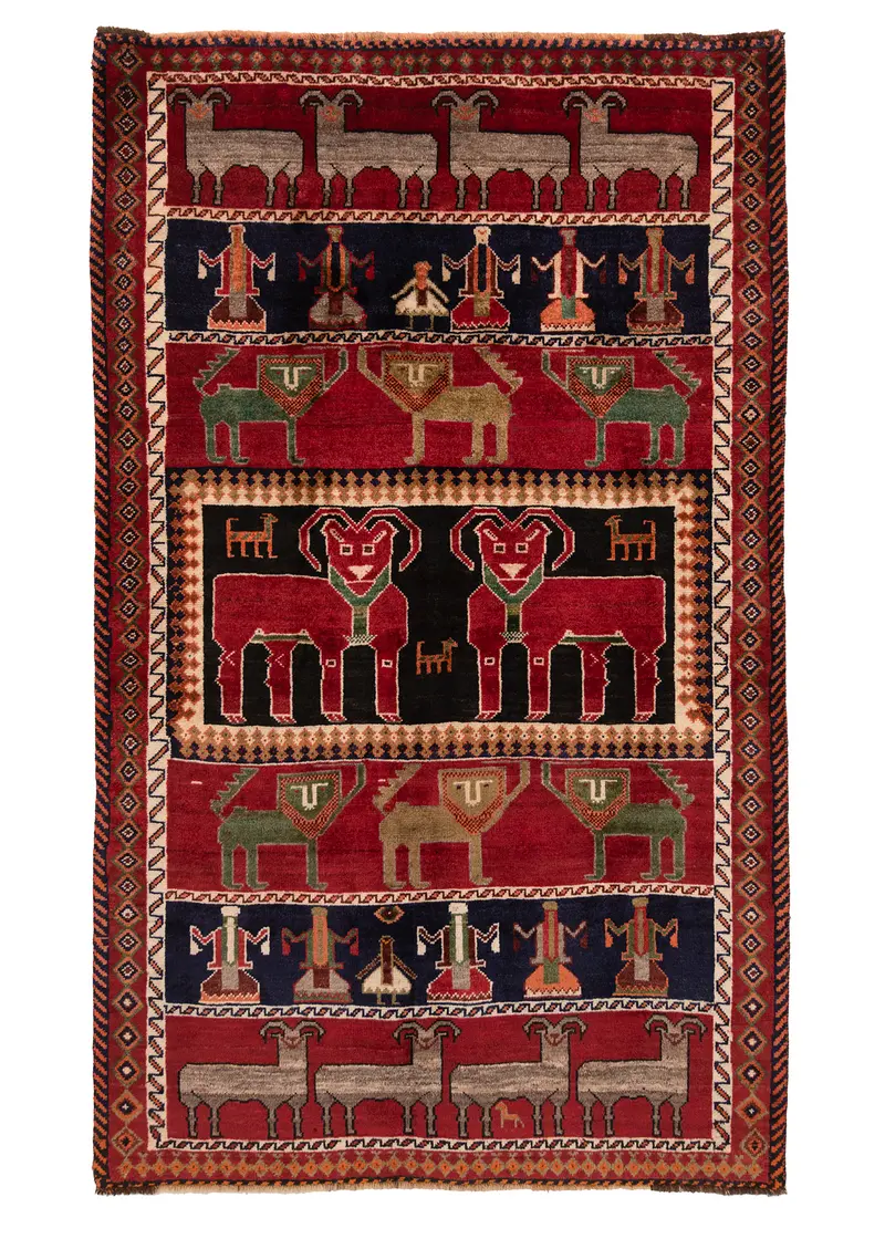 Alfombra persa Shiraz | 184 x 112 cm