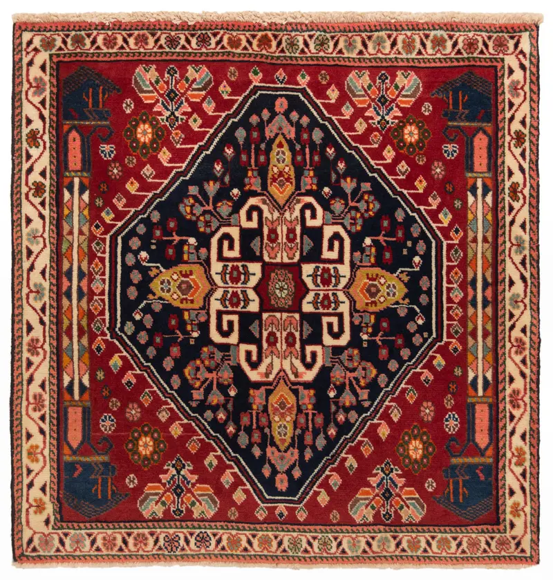 Alfombra persa Shiraz Qashqai | 66 x 64 cm