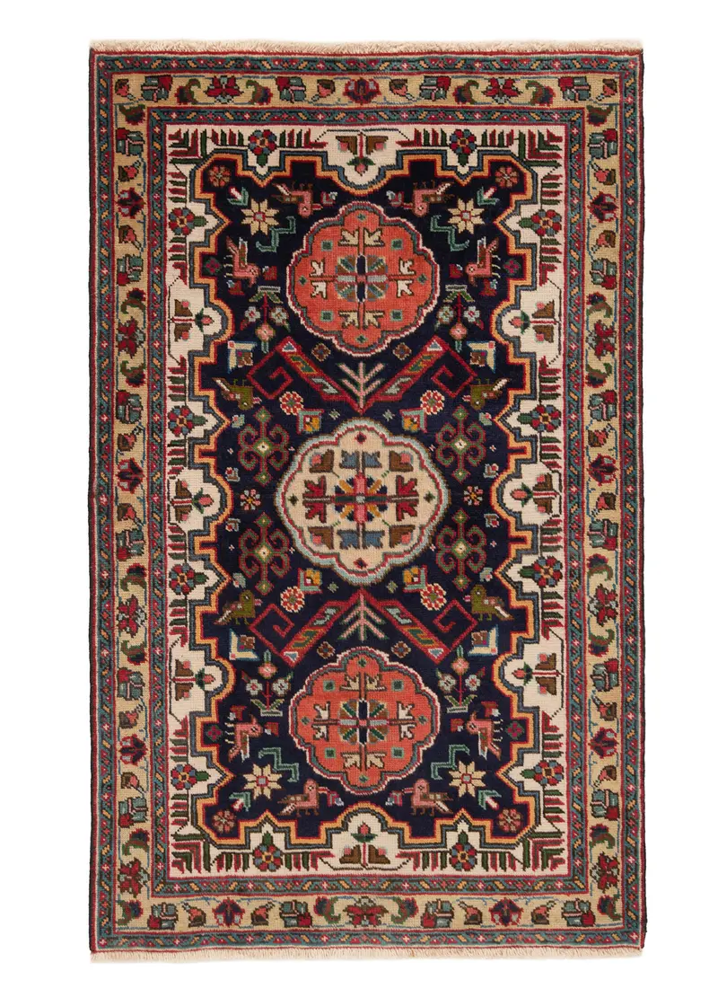 Alfombra persa Tabriz | 134 x 84 cm