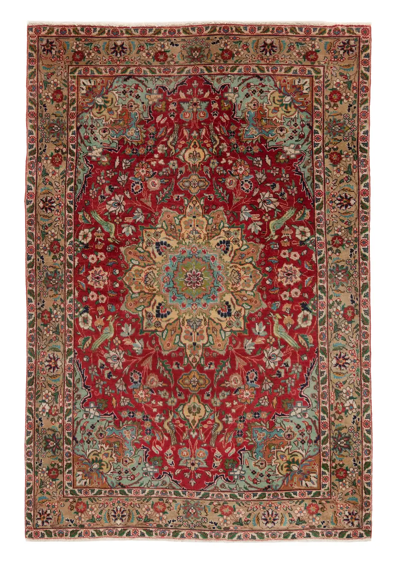 Alfombra persa Tabriz | 138 x 95 cm