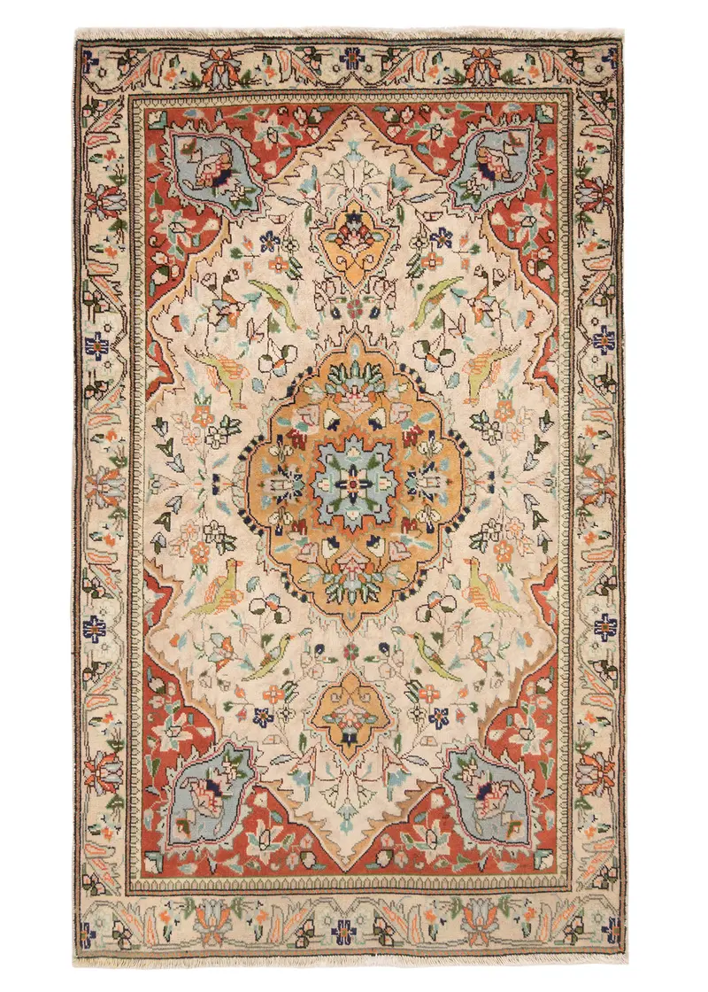 Alfombra persa Tabriz | 159 x 96 cm