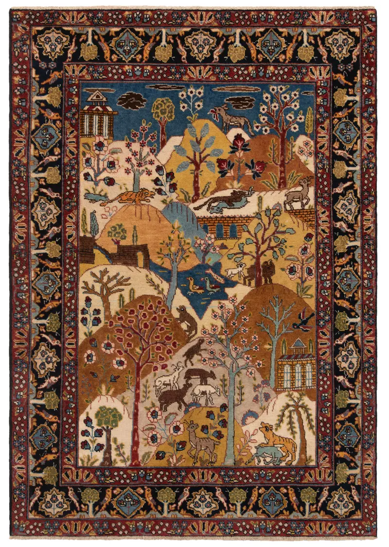 Alfombra Persa Tabriz | 193 x 135 cm
