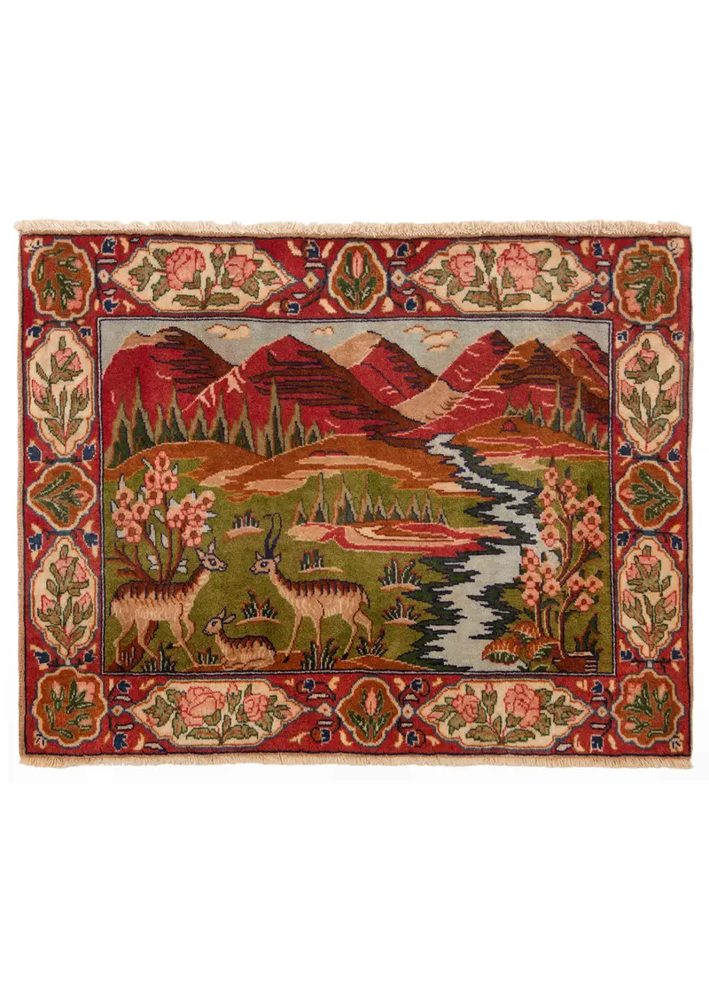 Alfombra persa Tabriz | 56 x 80 cm