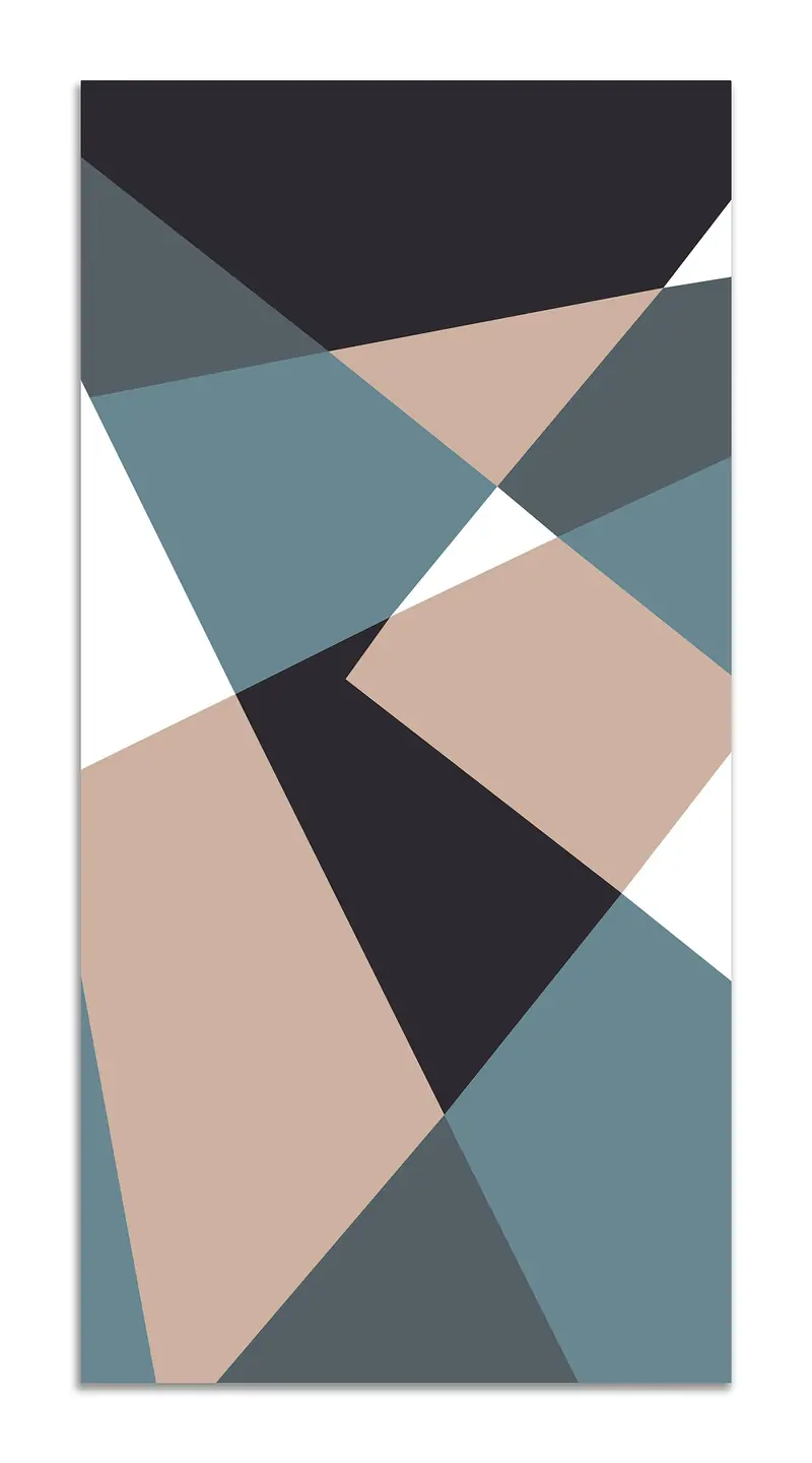 Alfombra Vinílica Geometría Abstracta Azul