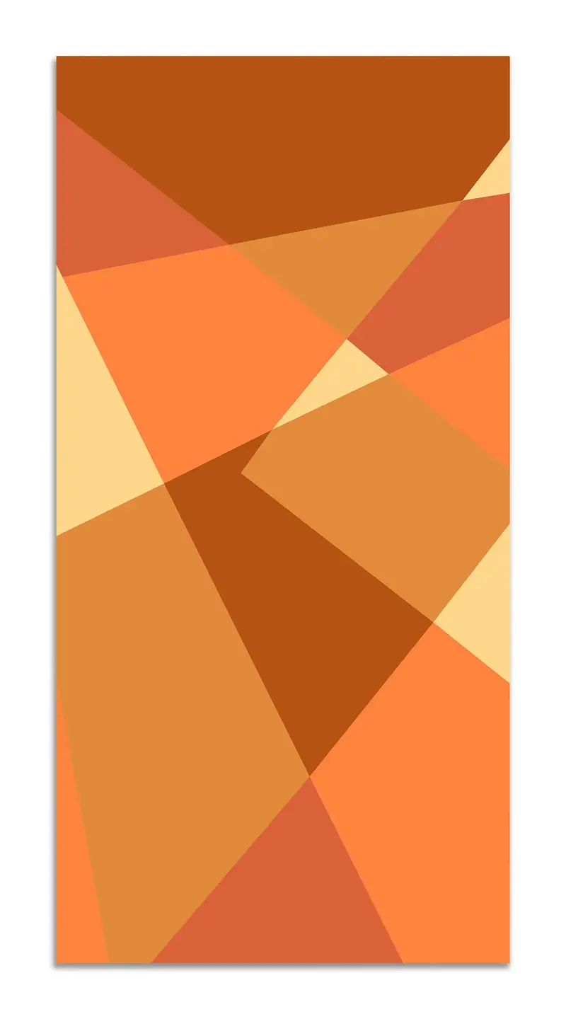 Alfombra Vinílica Geometría Abstracta Naranja