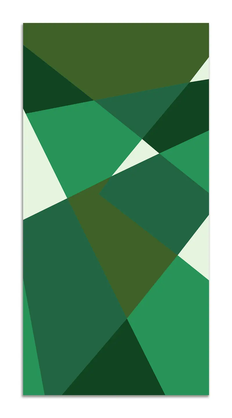 Alfombra Vinílica Geometría Abstracta Verde
