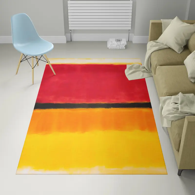 Alfombra vinílica Mark Rothko Violet Black Orange Red Yellow