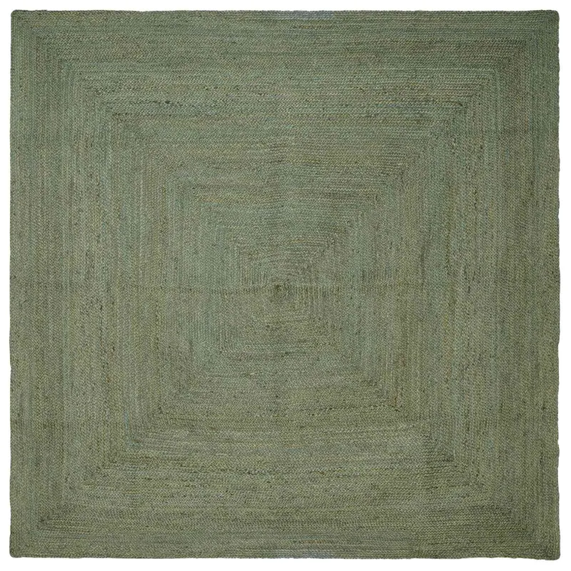 Alfombras de área Cuadrado Verde oliva 200 x 200 cm yute