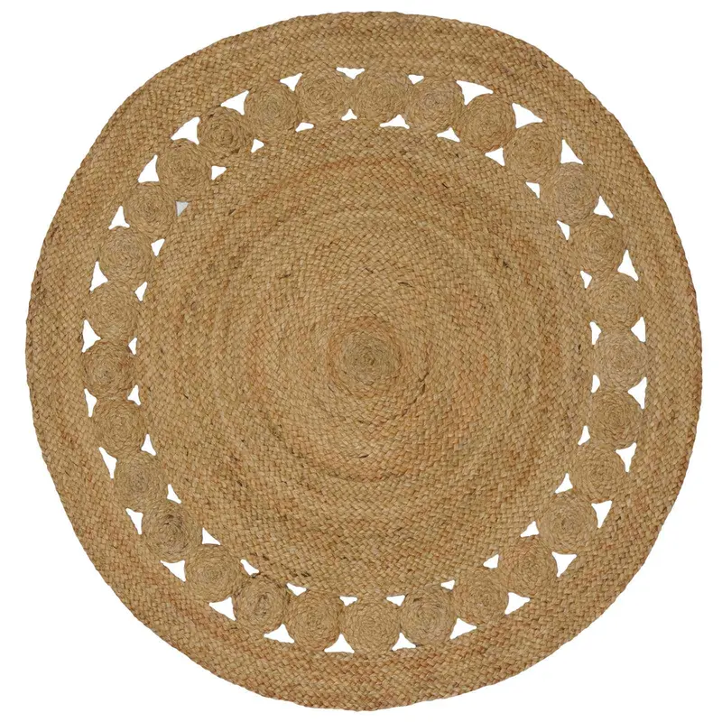 Alfombras de área Natural Ø 120 cm yute