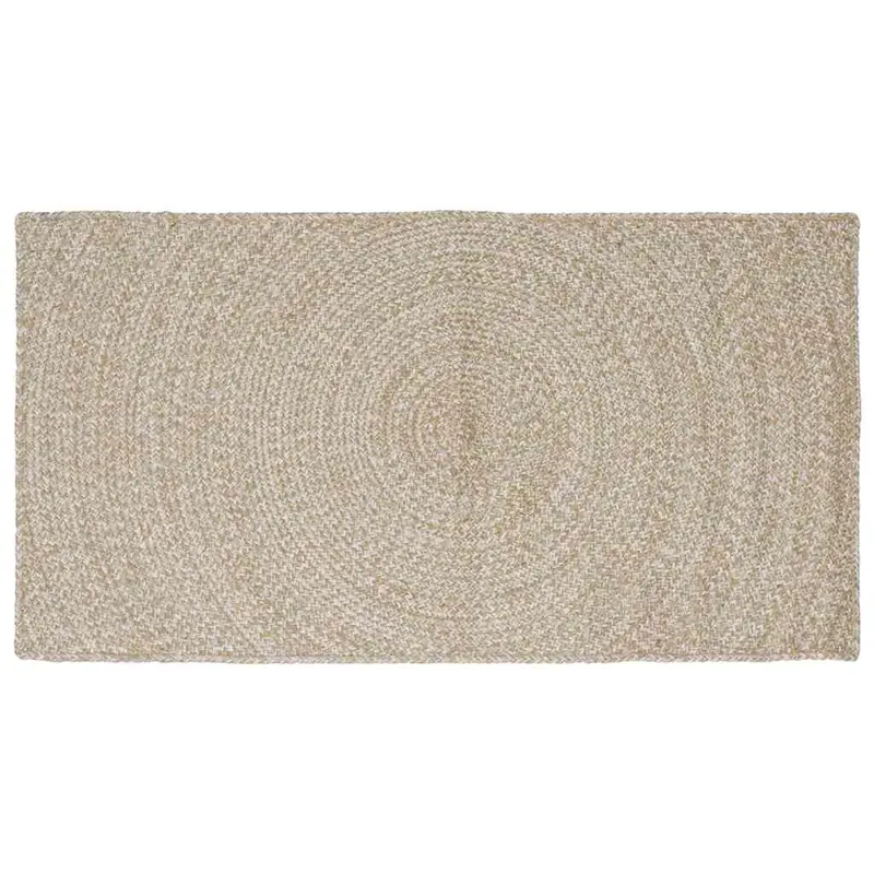 Alfombras de área Natural y Blanco 100 x 200 cm yute