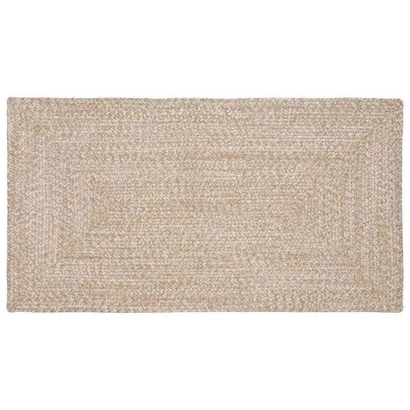 Alfombras de área Natural y Blanco 100 x 200 cm yute