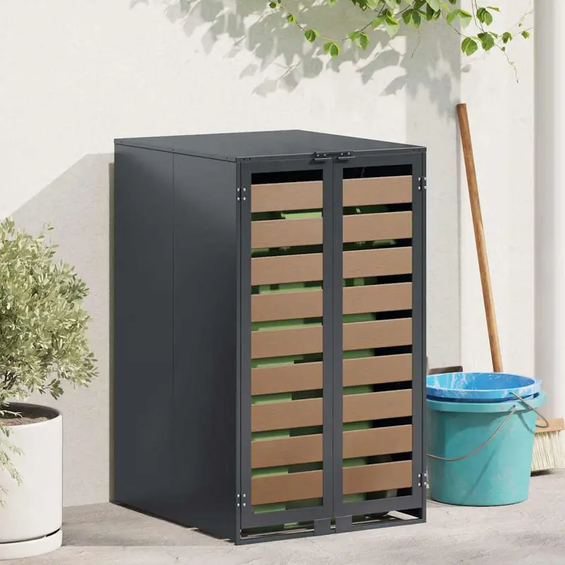 Almacenamiento de Contenedor Rodante con Tapa Abatible a Gas para Contenedor de 240L