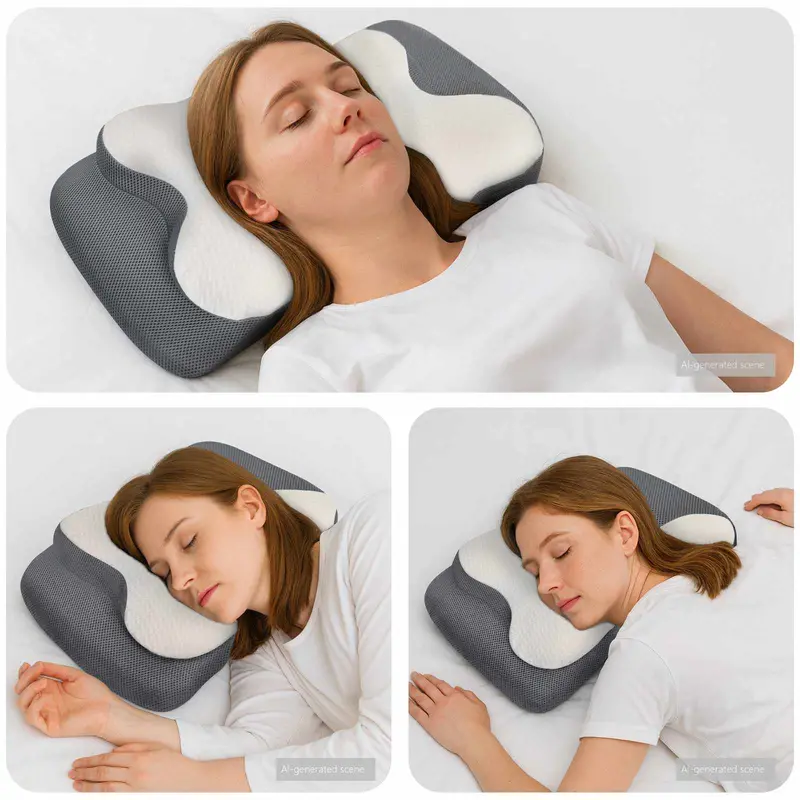 Almohada cervical Espuma Viscoelástica 58 x 37,5 x 12 cm