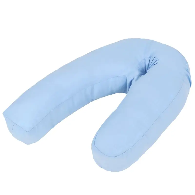 Almohada de embarazo con forma de J 54x(36-43) cm azul