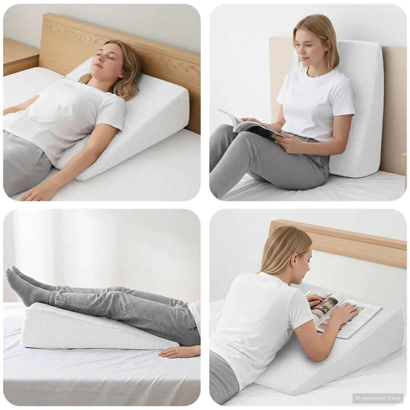 Almohada en forma de cuña 69 x 64 x 19 cm Espuma Viscoelástica