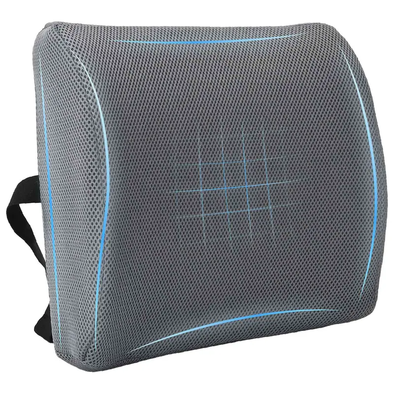 Almohada lumbar Gris Espuma Viscoelástica 36 x 30 x 12 cm