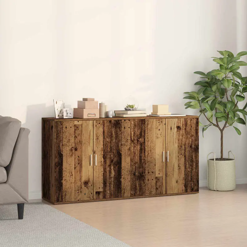 Aparador 2 pcs Madera vieja 79 x 38 x 80 cm