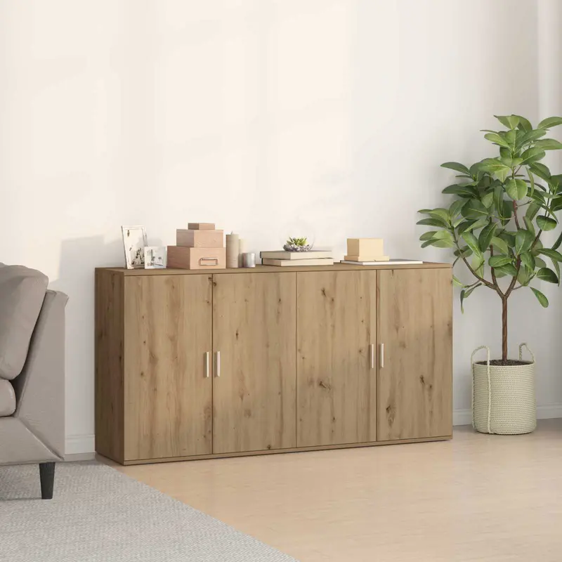 Aparador 2 pcs Roble artesanal 79 x 38 x 80 cm