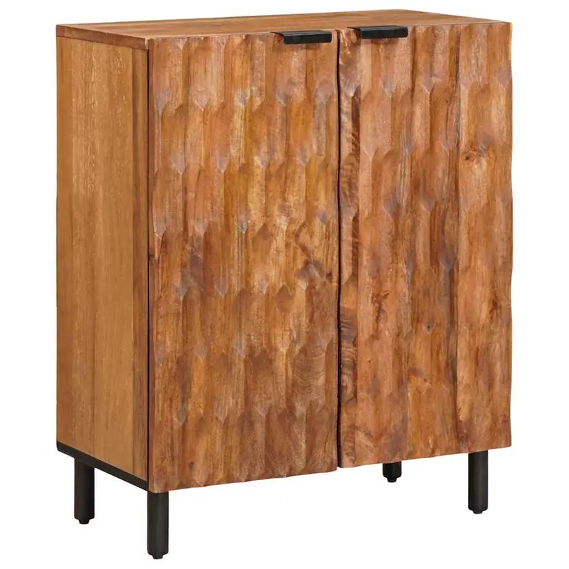 Aparador Acabado de Acacia Marrón 60 x 33 x 75 cm
