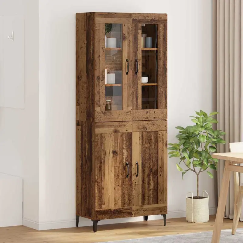 Aparador alto Madera envejecida 69,5 x 34 x 180 cm