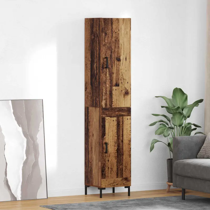 Aparador alto Madera envejecida 69,5 x 34 x 180 cm