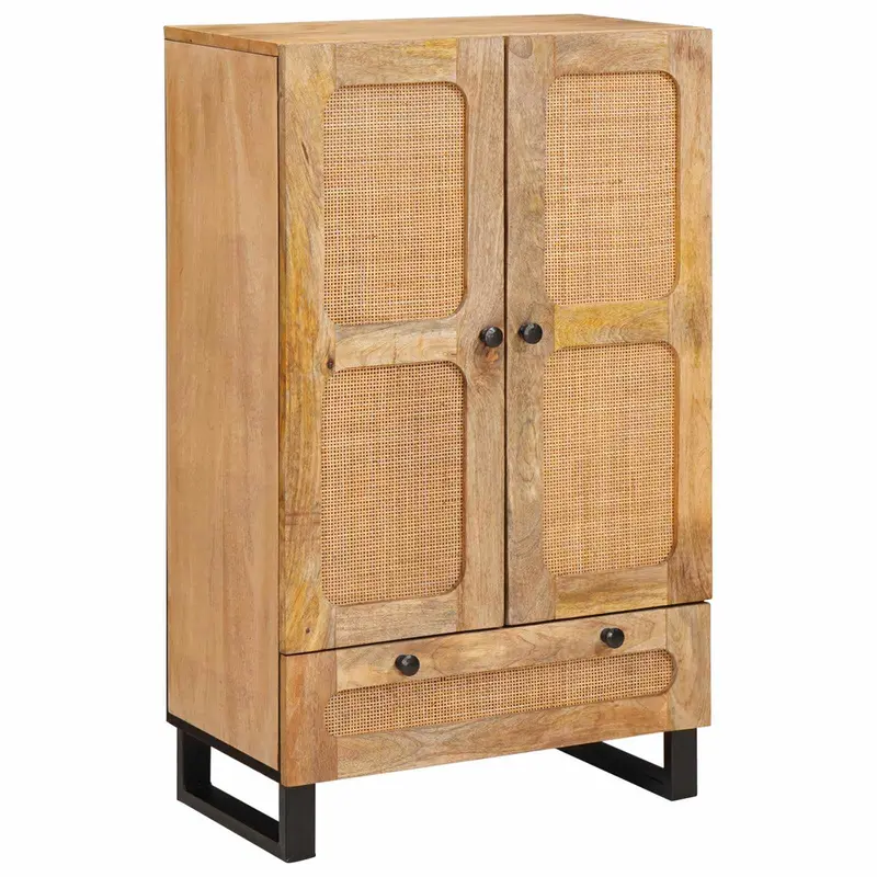 Aparador alto Marrón 40 x 33 x 110 cm Madera de mango maciza