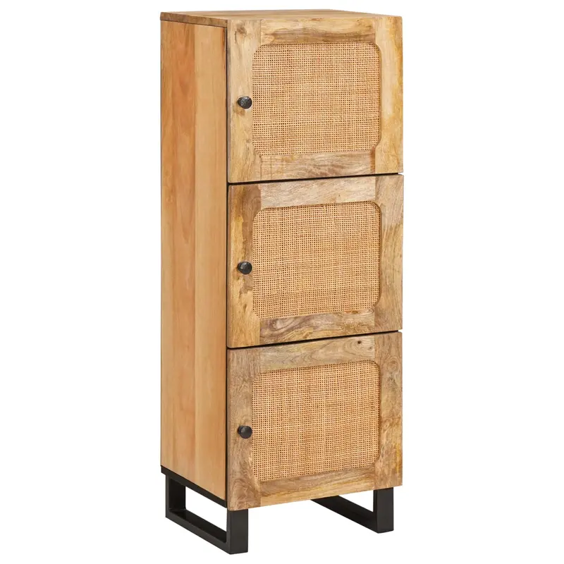 Aparador alto Marrón 90 x 33 x 75 cm Madera de mango maciza
