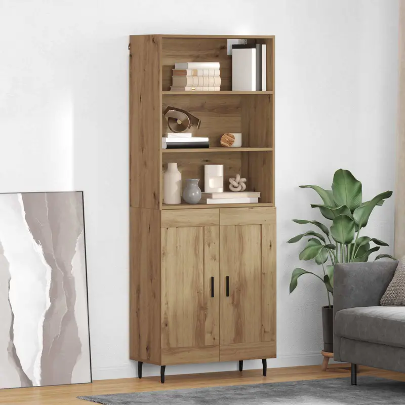 Aparador alto Roble artesanal 69,5 x 34 x 180 cm