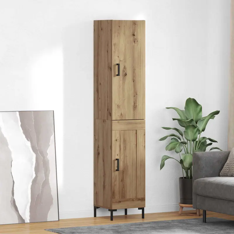 Aparador alto Roble artesanal 69,5 x 34 x 180 cm