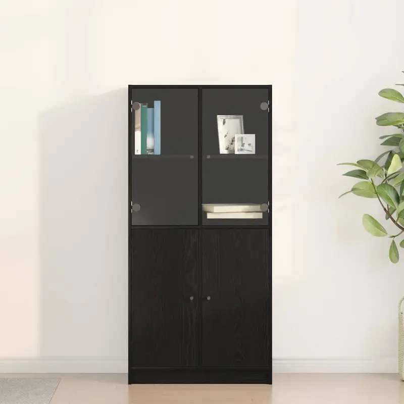 Aparador alto Roble Negro 68 x 37 x 142 cm
