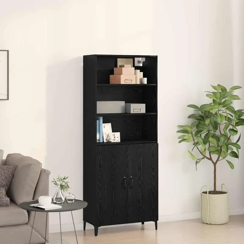 Aparador alto Roble Negro 69,5 x 32,5 x 180 cm