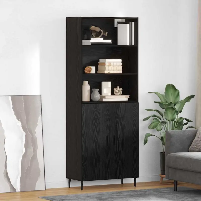 Aparador alto Roble Negro 69,5 x 34 x 180 cm