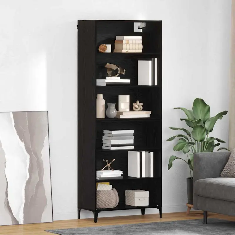 Aparador alto Roble Negro 69,5 x 34 x 180 cm