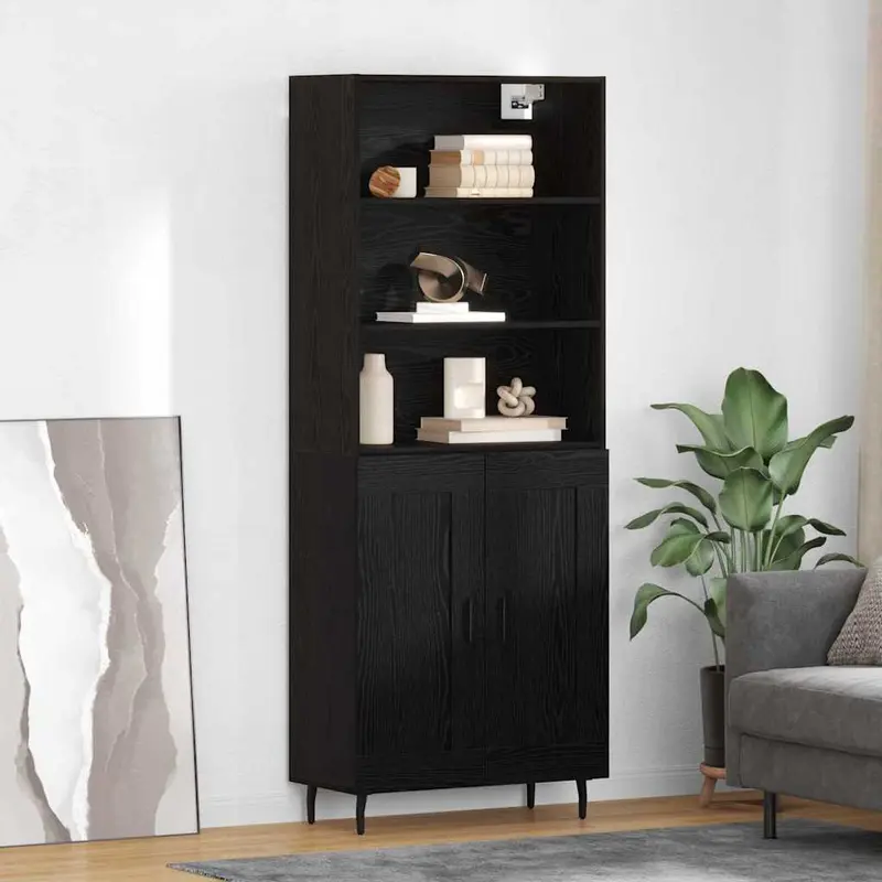 Aparador alto Roble Negro 69,5 x 34 x 180 cm