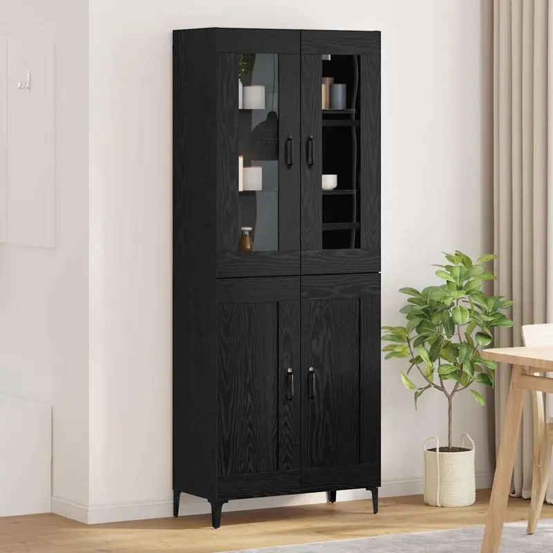 Aparador alto Roble Negro 69,5 x 34 x 180 cm