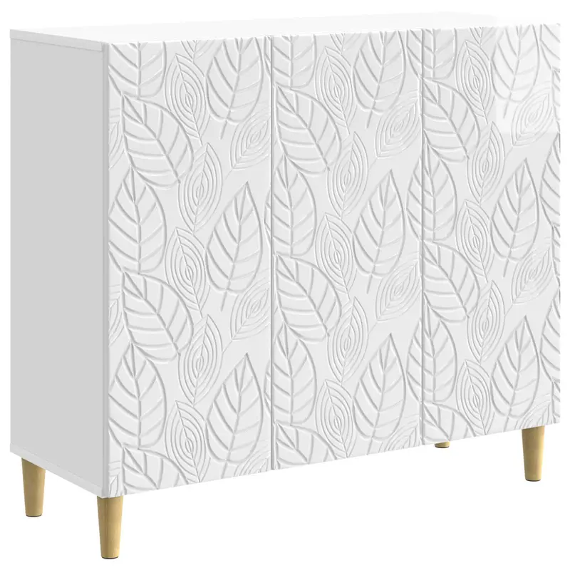 Aparador Blanco Brillante 89 x 34,5 x 80 cm