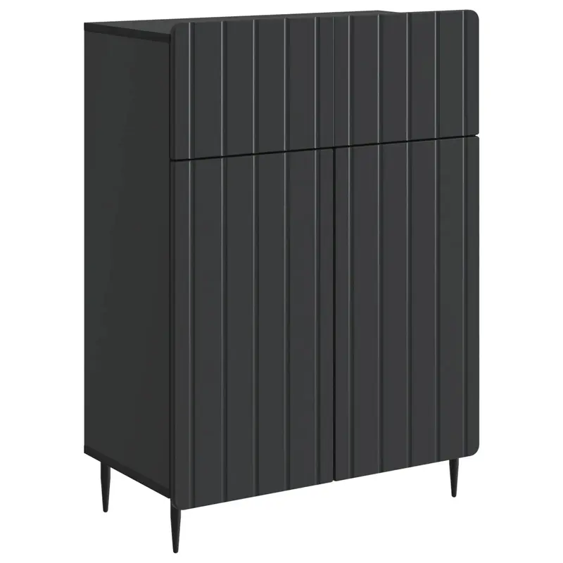 Aparador con cajón Negro 66 x 34,5 x 92 cm Madera de Ingeniería