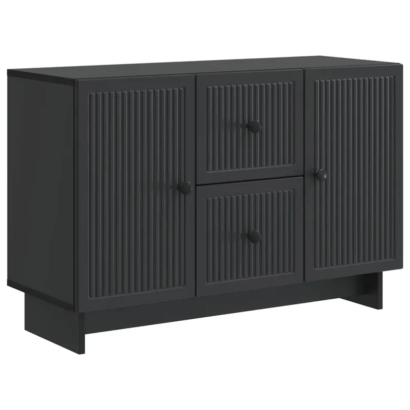 Aparador con cajón Negro 89 x 34,5 x 60 cm Madera de Ingeniería