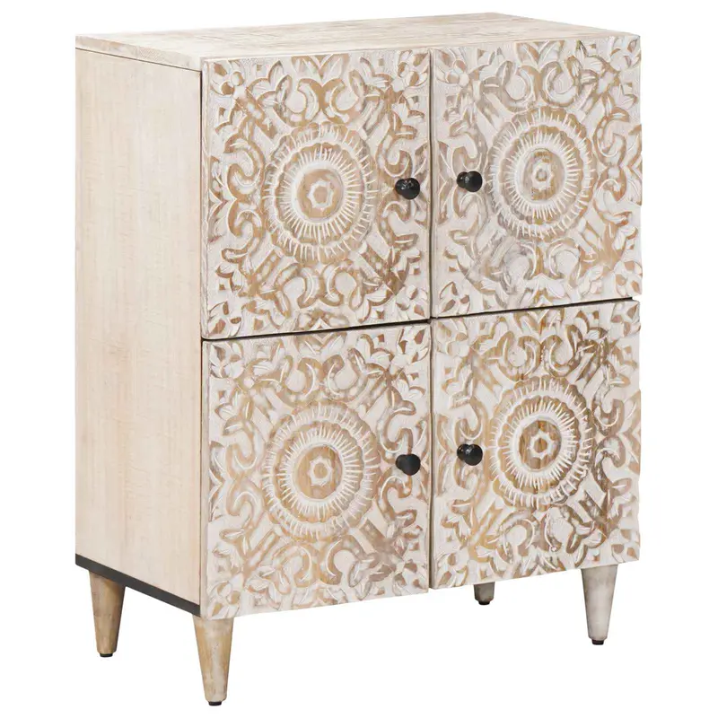 Aparador con puerta 60 x 33,5 x 75 cm Madera de mango maciza